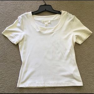 Dana Buchman White Blouse Size M